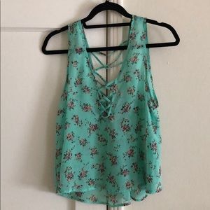 Women’s sheer floral top